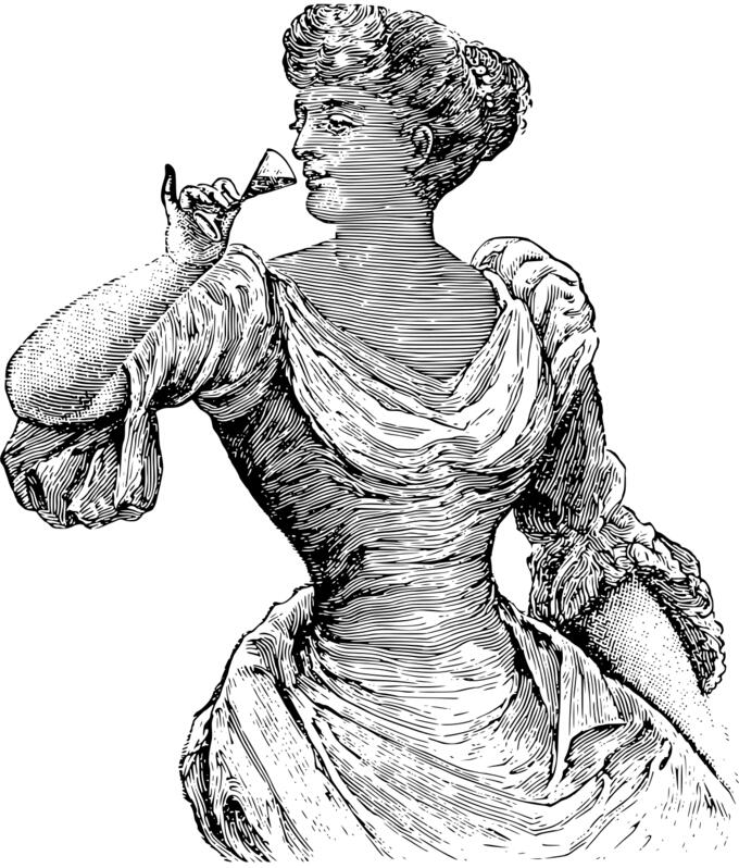 Drinking lady