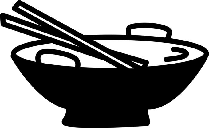 Bowl with chopsticks