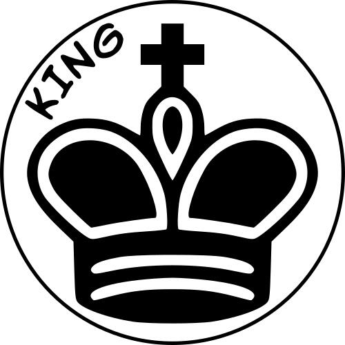 Black king chess piece