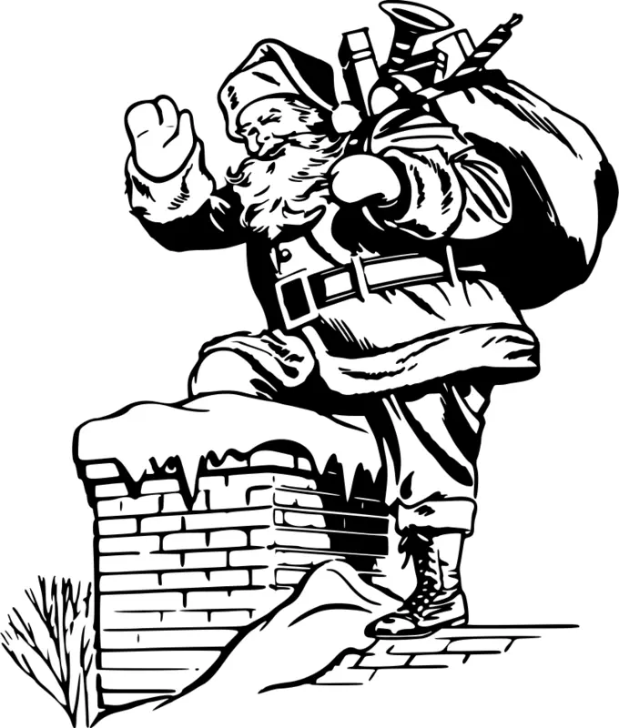 Santa on chimney