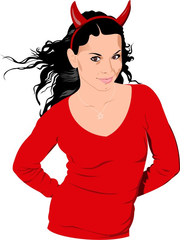 Devilish girl image