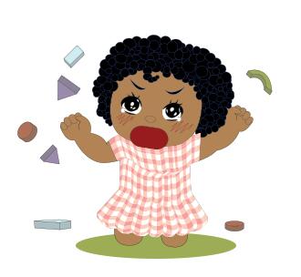 Little girl with tantrum