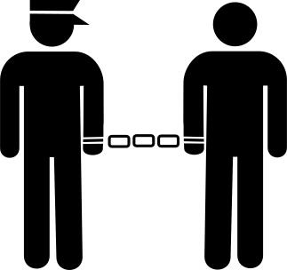 Arrest vector icon