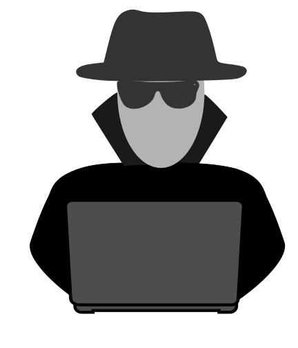 Spy behind computer