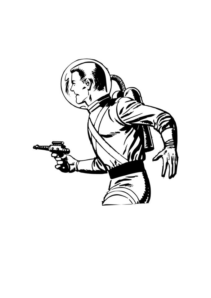Retro space man