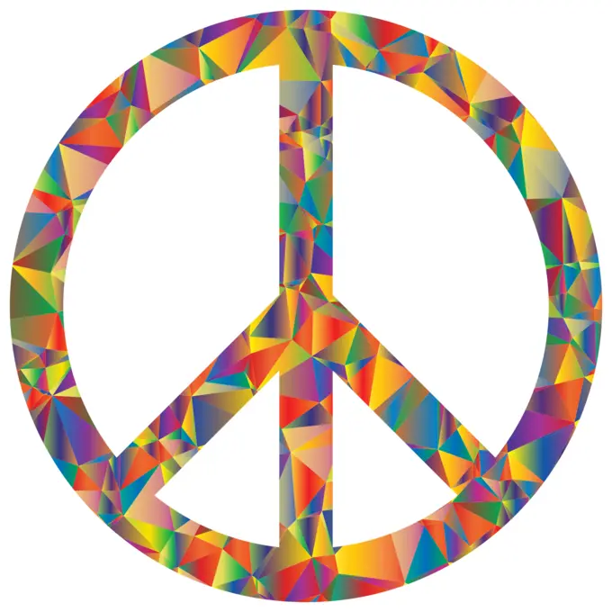 Colorful peace symbol