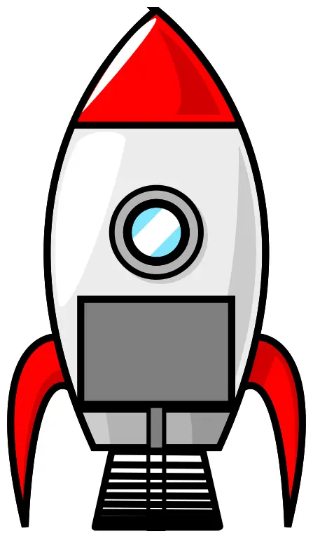 Outlined rocket