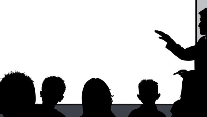 Classroom silhouette image