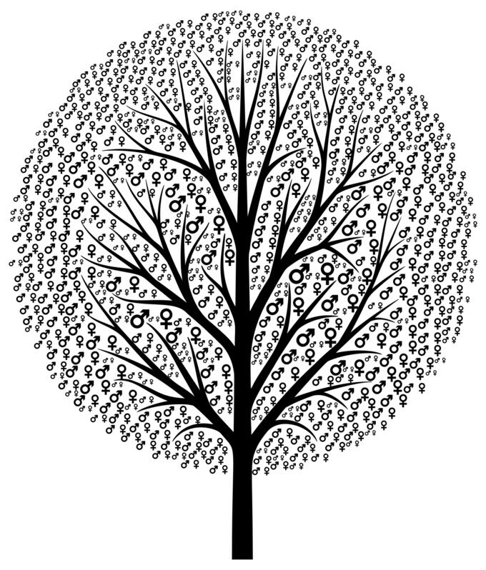 Gender symbols in tree