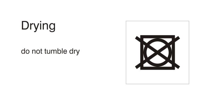 Drying symbol