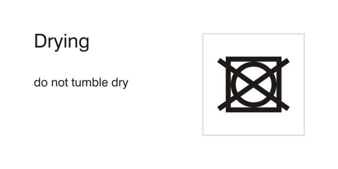 Drying symbol