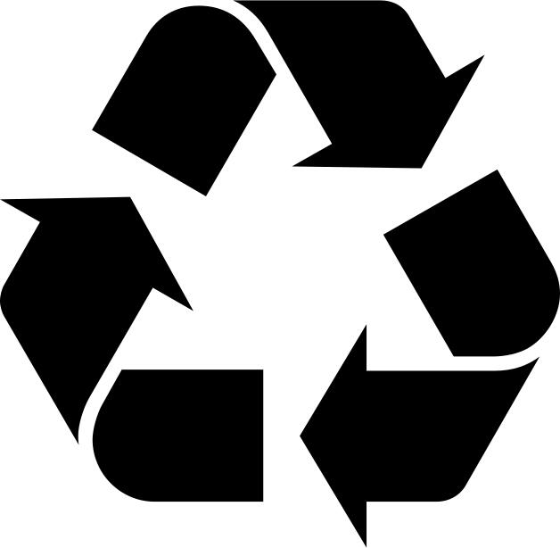 Recycle symbol silhouette