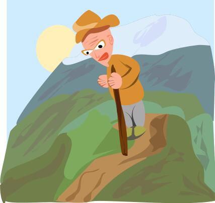 Walking in the mountains
