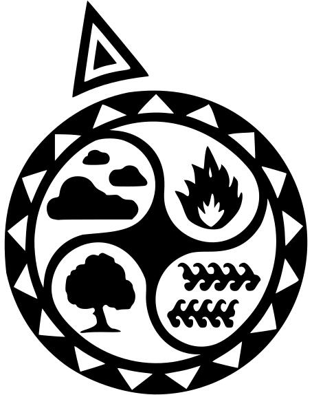Four elements silhouette