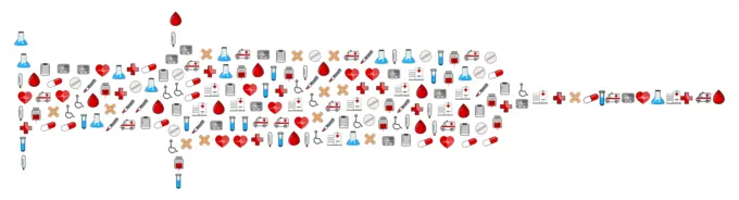 Medical icons syringe