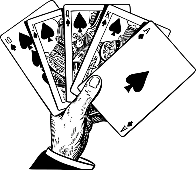 Royal flush vector image