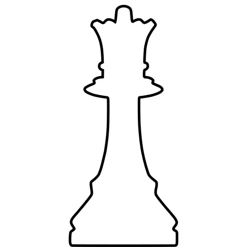 White silhouette chess piece