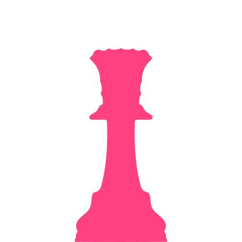 Pink chess piece