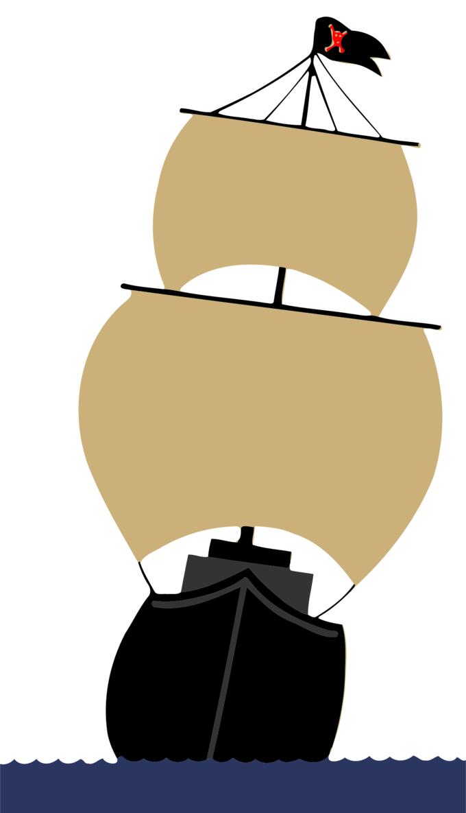 Pirate ship drawing