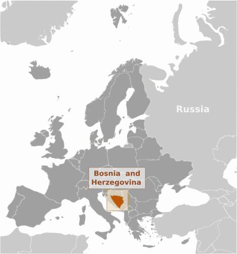 Bosnia and Herzegovina's map