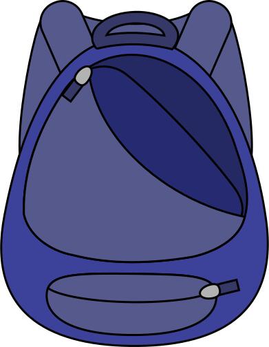 Blue school bag
