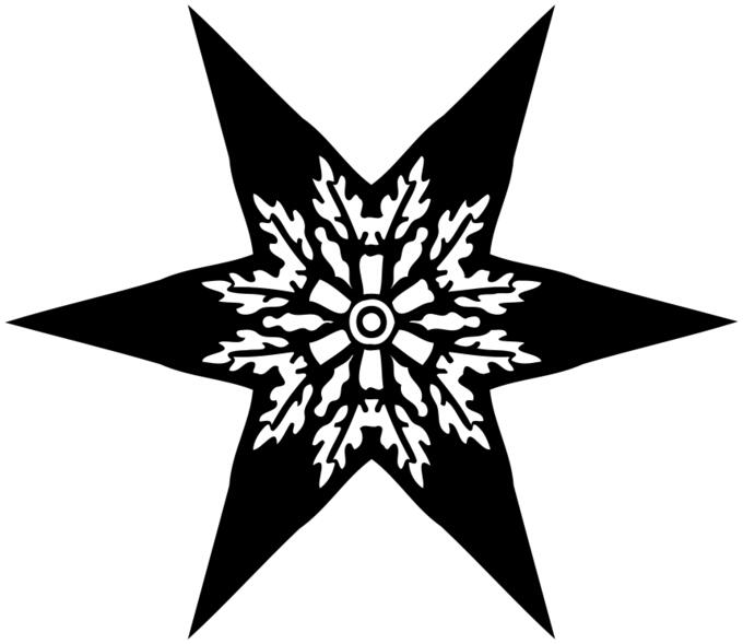 Five-pointer star silhouette