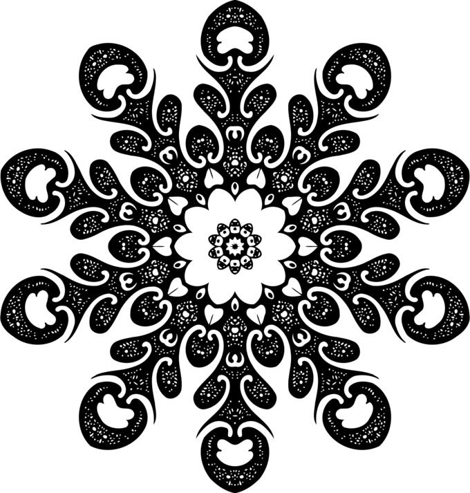 Circular ornament silhouette image