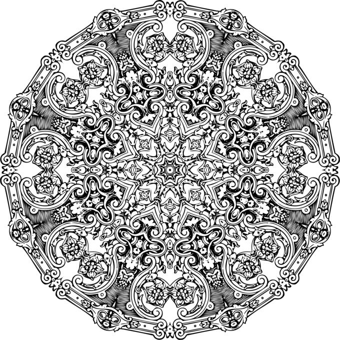 Circular abstract ornament
