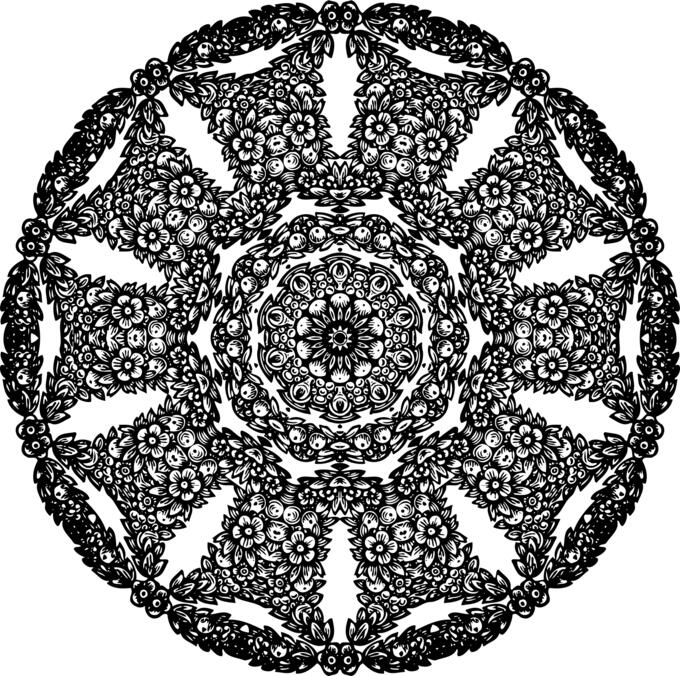 Circular ornamental drawing