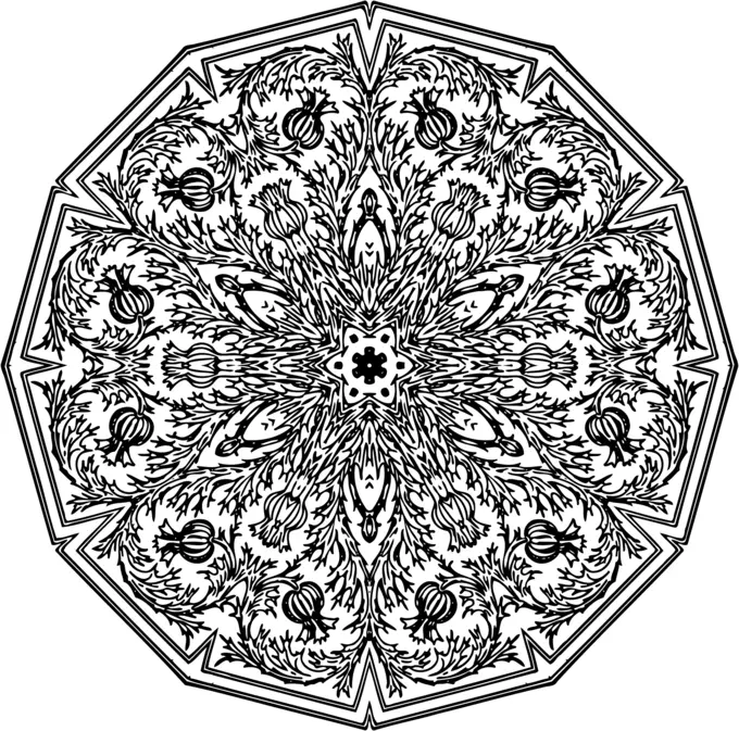 Unusual circular decoration