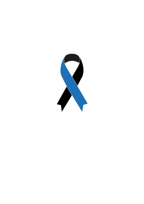 Blue ribbon sign
