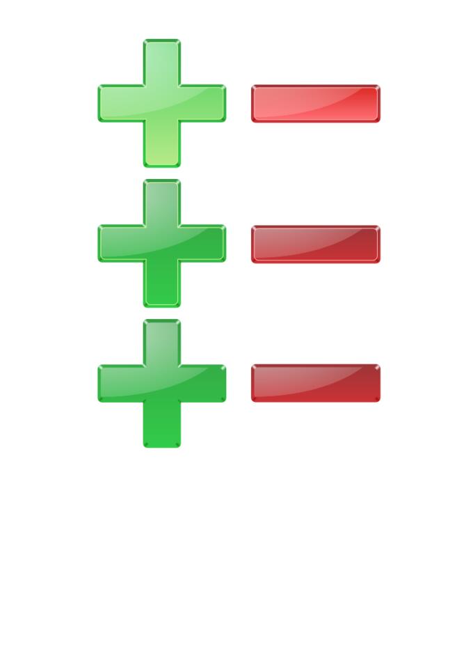 Plus and minus icons