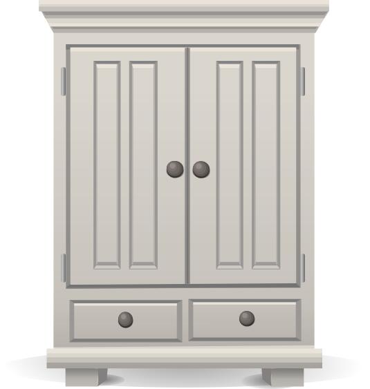 Tall white cabinet