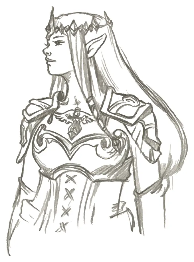 Elf princess sketch
