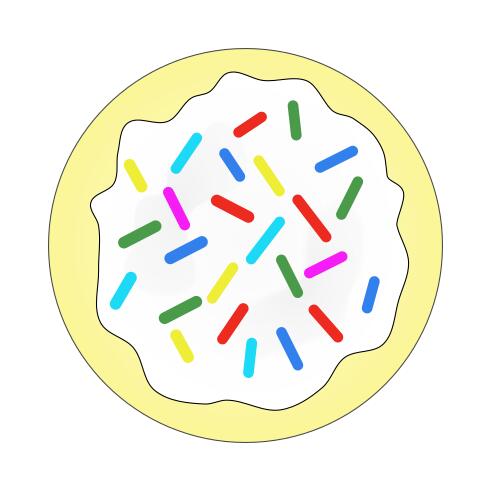 Rainbow sprinkles sugar cookie