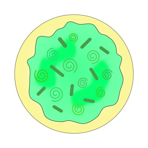 Green swirl sugar cookie image