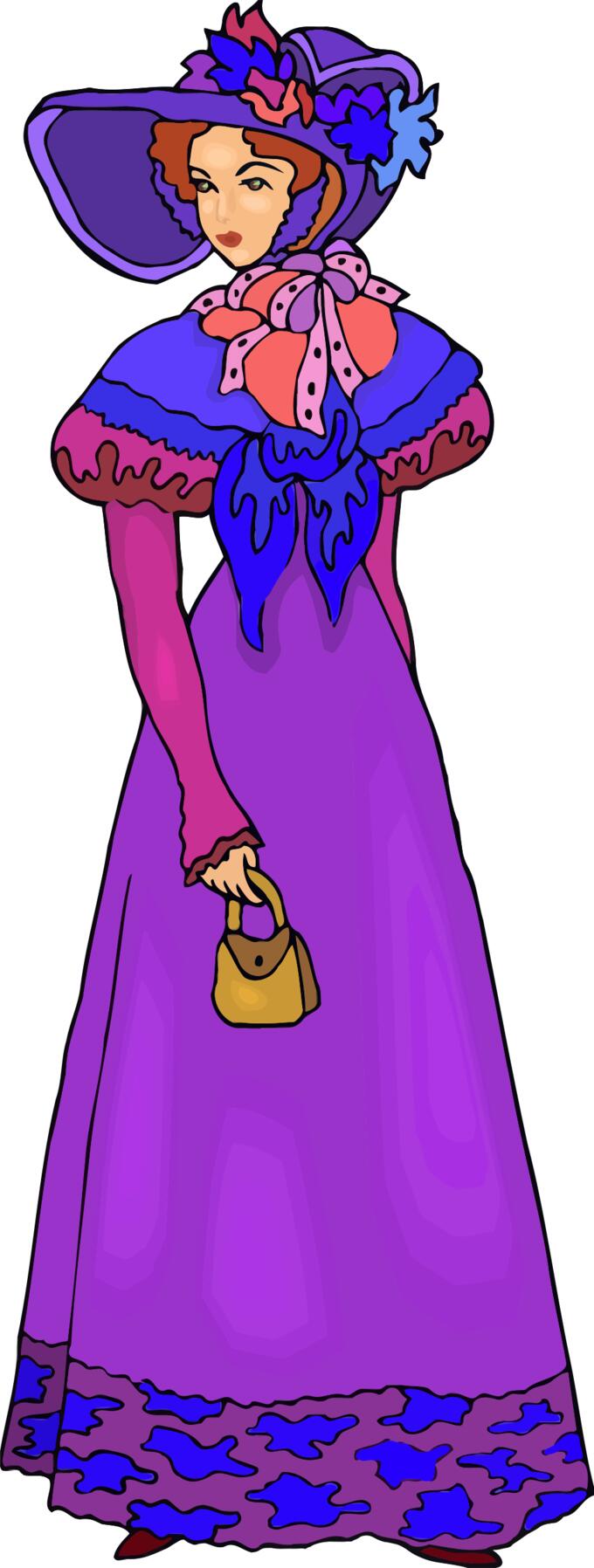Elegant lady in mauve