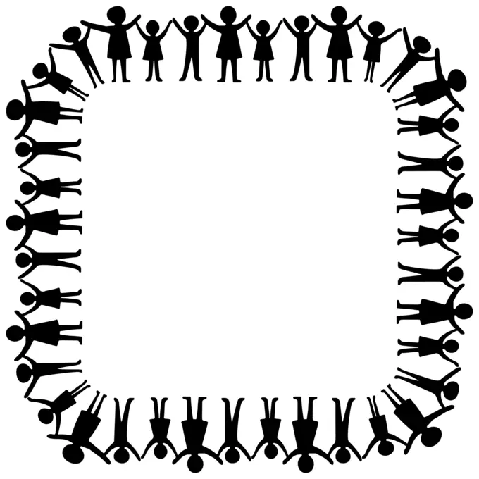 Square children frame