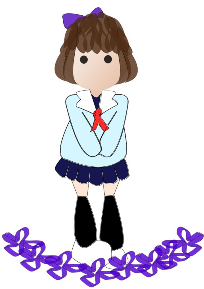 Cartoon school girl