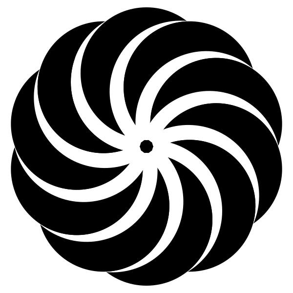Decagon shaped circles