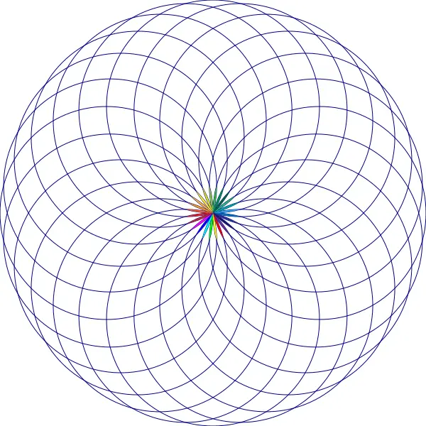 Discrete animated mandala