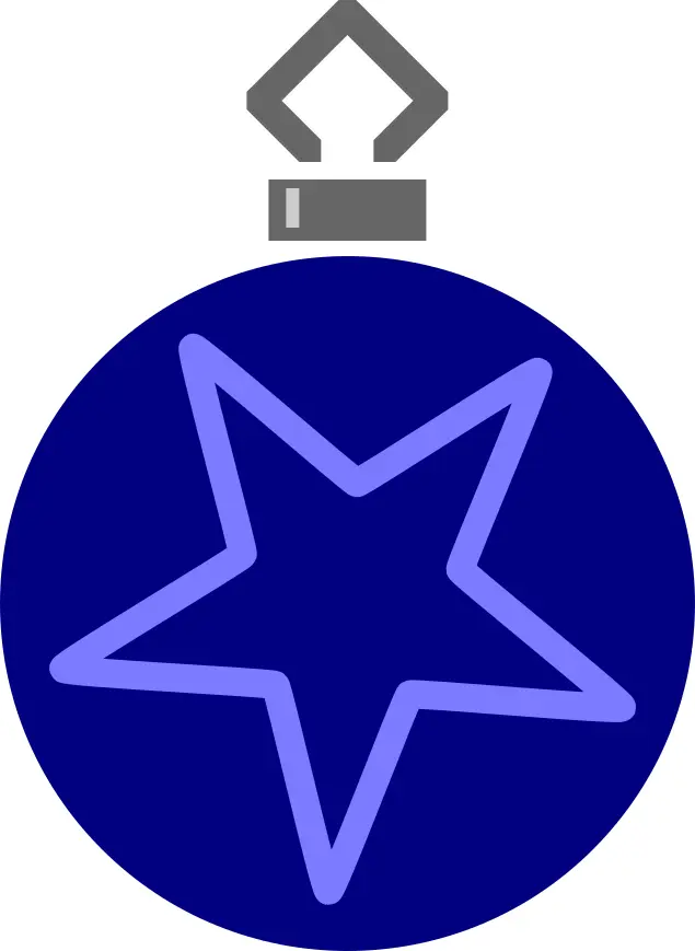 Blue bauble with star