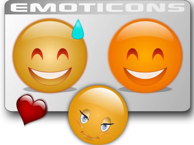 Three emoticons