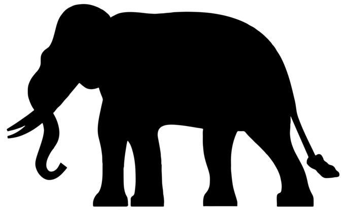 Elephant silhouette image