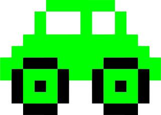 Green pixel car image
