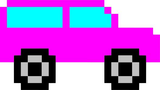 Pink pixel car
