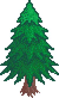 Pixel pine tree