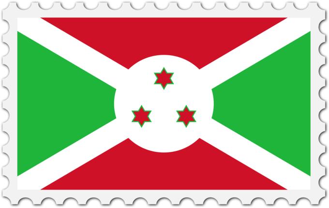 Burundi flag stamp