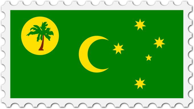 Cocos Island flag stamp
