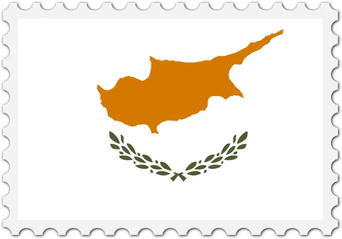 Cyprus flag stamp